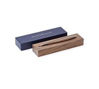 Pininfarina Cambiano Classic Ethergraf Negro B| Instrumento de Escritura | Italia | Cuerpo en Aluminio Negro con Detalles y Base en Pura Madera de Nogal | Regalo Decorativo