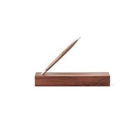 Pininfarina Cambiano Classic Ethergraf Negro B| Instrumento de Escritura | Italia | Cuerpo en Aluminio Negro con Detalles y Base en Pura Madera de Nogal | Regalo Decorativo