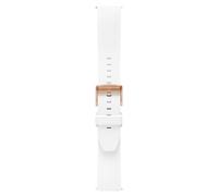 Pininfarina FKM Correa de caucho - Correa de fluoroelastómero de 22 mm para reloj inteligente Senso Hybrid con hebilla de acero fácil de abrir - Resistente al agua - Blanco - Hebilla Oro rosa