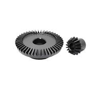 pinion gear,motor gear,1pc 2 Modules 15T/45T Blackened Carbon Steel Bevel Gear for Motor, Speed Ratio 1:3, Bore 18, Keyway 6mm(2 Modulus 15 Teeth,Bore 15mm)