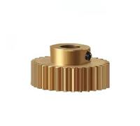 Pinion Motor,1pca Brass Cylindrical Gear 0.5 Module 61 Teeth Spur Gear with Step 0.5M 61T Straight Teeth Motor Driver Pinion M3 screw Straight(8mm bore)