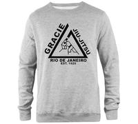 Pinitotee Gracie Jiu Jitsu Jersey Unisex Gris con Cuello Redondo Y Regular