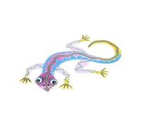 (pink)2 Pack Gecko Wall Decoration Lizard Art Ornament Hanging For Garden Porchred+blue