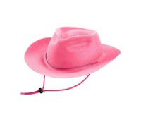 (Pink) Adjust Cowboy Hat for Girl Birthday Party Hat for Kids Elegant Theme Party Cowgirl Hat Headwear Photography Hat White