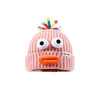 (Pink) Adorkable Unisex Beanie Hat Girls Full Lips Style Photo Props Versatile Baggy Cap Hat for Autumn and Winter Yellow
