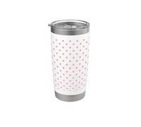 Pink and Blush Pink Polka Dots Classic Polkadots Cute Girly Vaso térmico de acero inoxidable de doble pared