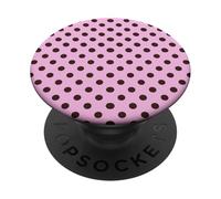 Pink and Brown Polka Dots Classic Polkadots Simple Pattern PopSockets PopGrip Adhesivo