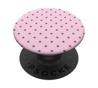 Pink and Brown Polka Dots Classic Polkadots Simple Pattern PopSockets PopGrip Adhesivo
