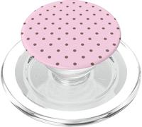 Pink and Brown Polka Dots Classic Polkadots Simple Pattern PopSockets PopGrip para MagSafe