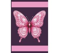 Pink and Purple Cover With Look of Lace Butterfly, Sketchbook Journal For Girls and Women: 7x10, Pages Are Half Wide Ruled Lined For Writing With ... Use For Journaling, Notebook or Diary