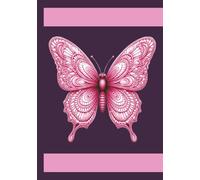 Pink and Purple Cover With Look of Lace Butterfly, Sketchbook Journal For Girls and Women: 7x10, Pages Are Half Wide Ruled Lined For Writing With ... Use For Journaling, Notebook or Diary
