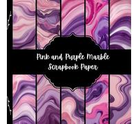 Pink and Purple Marble Scrapbook Paper, Colorful Stone Junk Journal Paper, Abstract Decorative Paper, DIY Projects, Origami, Collage Sheets, Decoupage Paper, 10 Designs, Double Sided