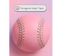 Pink Baseball Hexagonal Graph Paper Notebook: 8.5” x 11” Hexagonal Grid Notebook with Large Hexes