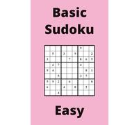 Pink Basic Sudoku Book, 9x9 Puzzles, 150 Pages, 5x8, Easy