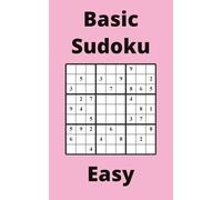 Pink Basic Sudoku Book, 9x9 Puzzles, 250 Pages, 5x8, Easy