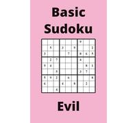 Pink Basic Sudoku Book, 9x9 Puzzles, 300 Pages, 5x8, Evil