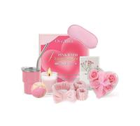 Pink bath aroma set Relax and enjoy the fragrance and refreshing care and skin bath gift box