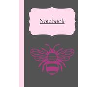 Pink Bee Notebook: A stylish gray and pink notebook for journaling, note-taking, and daily inspiration.