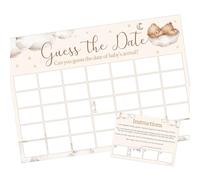 Pink Bee Party Guess The Date - Actividad para baby shower con temática de peluche