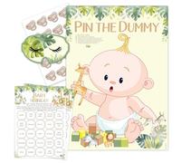 Pink Bee Party Safari - Juego de 2 juegos de bingo y pin The Dummy Baby Shower para 20 jugadores