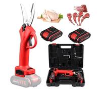 Pink Beryl Tijeras eléctricas de cocina sin cable para hueso, para cortar aves de corral y mucho más! Tijeras recargables eléctricas de cocina, 2 x 2000 baterías mAh, agarantidesliz, rojo