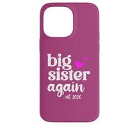 Pink Big Sister Again Announcement 2026 Older Sister to Be Carcasa para iPhone 14 Pro MAX