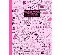 Pink & Black 1/5 Inch Graph Paper Notebook for Girls, Teens & Adults: 5x5 Quad Ruled for Math, Science, STEM, Geometry, Algebra and Drawing