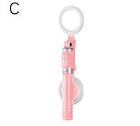 (Pink) Bluetooth Selfie Stick Remote Phone Holder Tripod Stand For iPhone Universal