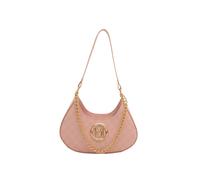 (Pink)Bolso retro axila con diseño de impresión de letras y correa de hombro de cadena diario para