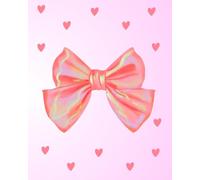Pink Bow & Hearts Aesthetic Composition Notebook - 120 Lined Pages: A Soft Pink Aesthetic Journal with 120 College Ruled Pages for School, Writing, or Daily Notes