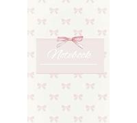 Pink Bow Notebook: Girly Coquette Bow Cutesy Aesthetic, College Ruled Lines: 6 x 9, 50 pages, B&W, Paperback