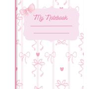 Pink Bows Aesthetic Journal: Cute Coquette Style Notebook for Women and Girls, Lined Daily Diary for School, College, or Personal Writing