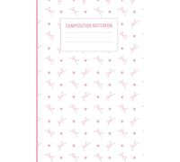 Pink Bows & Hearts Composition Notebook: Cute Girly Journal | Wide Ruled Lined Paper | 120 Pages for Writing, Notes & School | Soft Pastel Pink Bow & Heart Pattern Cover | 6” x 9”