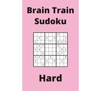 Pink Brain Train Sudoku Book, 9x9 Puzzles, 100 Pages, 5x8, Hard