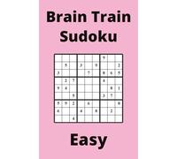 Pink Brain Train Sudoku Book, 9x9 Puzzles, 200 Pages, 5x8, Easy