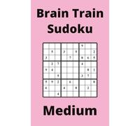 Pink Brain Train Sudoku Book, 9x9 Puzzles, 200 Pages, 5x8, Medium