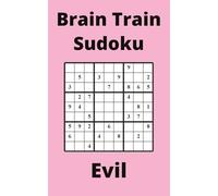Pink Brain Train Sudoku Book, 9x9 Puzzles, 250 Pages, 5x8, Evil
