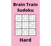 Pink Brain Train Sudoku Book, 9x9 Puzzles, 250 Pages, 5x8, Hard