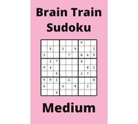Pink Brain Train Sudoku Book, 9x9 Puzzles, 250 Pages, 5x8, Medium