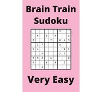 Pink Brain Train Sudoku Book, 9x9 Puzzles, 300 Pages, 5x8, Very Easy