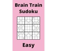 Pink Brain Train Sudoku Book, 9x9 Puzzles, 50 Pages, 5x8, Easy