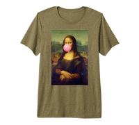 Pink Bubble Gum Mona Lisa Pop Art Da Vinci Camiseta Premium