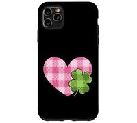 Pink Buffalo Plaid Heart For St. Paddys Day Green Shamrock Carcasa para iPhone 11 Pro MAX