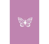 Pink Butterfly Line Journal Notebook: hardcover | 6x9 in | 120 pages | college ruled