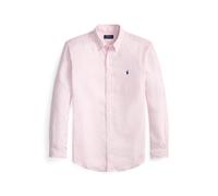 Pink Camisa Custom Fit de lino con rayas XS