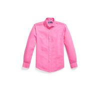 Pink Camisa de lino flameado Custom Fit S