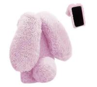 (Pink) Case for OnePlus Nord N100 Cute Plush Toys Bunny Furry Case Rabbit ...