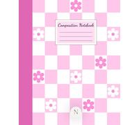 Pink Checkerboard Composition Notebook: Wide Ruled Notebook for School, Journaling, Writing & Note Taking | 100 Pages | 7.5 x 9.25