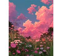 Pink Clouds 200 Piece Jigsaw Puzzles for Adults, Colourful, Challenging & Brainteasing Adult Puzzles 200 Pieces Grasslands, Fun jigsaws for The Whole Family 14x10 Inch