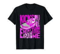 Pink Color Kicks Rule Everything Around Me Gráfico Rosa Camiseta